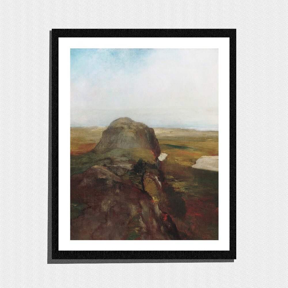Art Print, Minimalist Autumnal Mountain Landscape